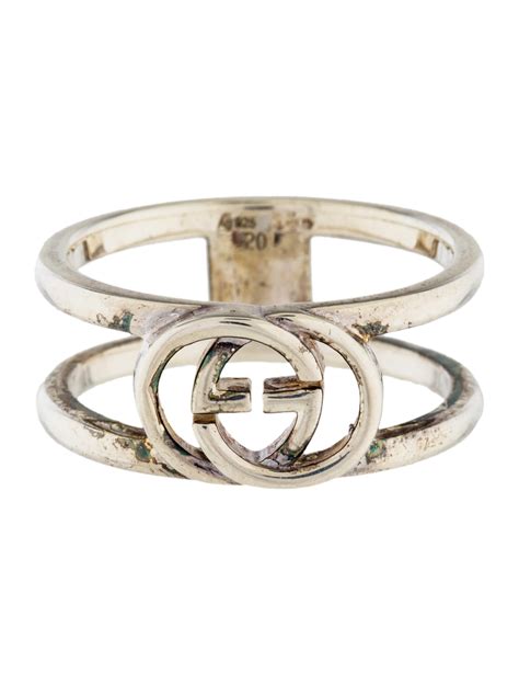 gucci wide band with interlocking g mottif ring|gucci interlocking g ring.